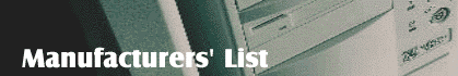 Manufacturers' List