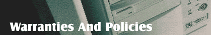 Warranties And Policies